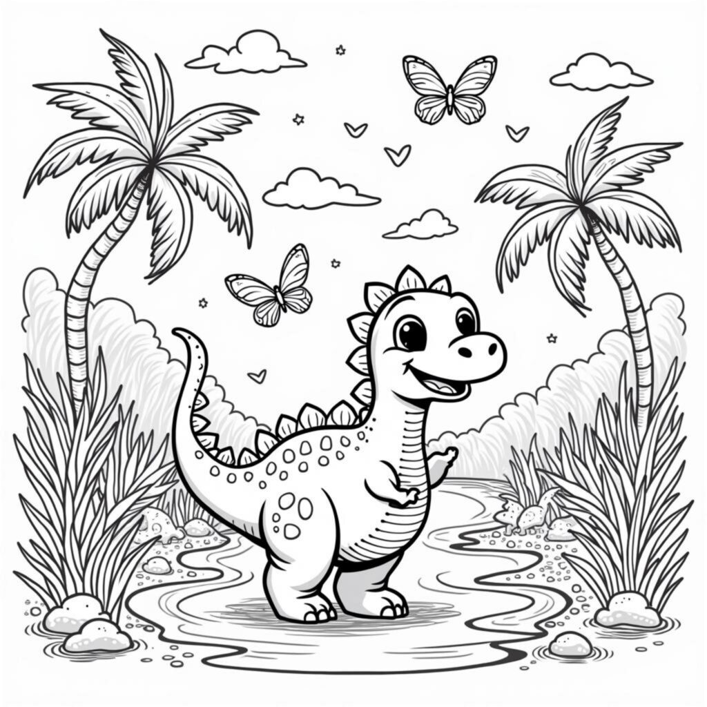 lustiger-dinosaurier-abenteuer-jungle.jpgcopyright-free-kostenlos-ausmalbild-malvorlage-coloringpage