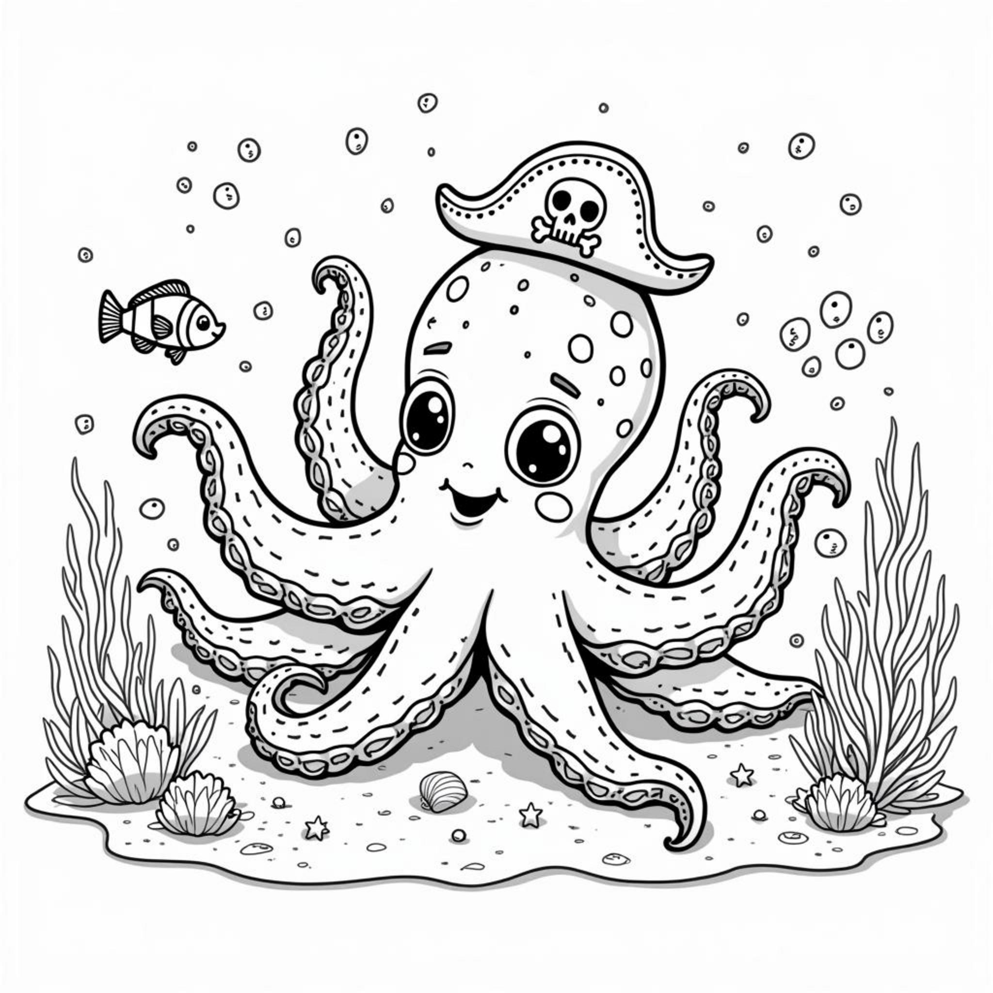 lustiger-pirat-Oktopus-Unterwasserwelt.jpgcopyright-free-kostenlos-ausmalbild-malvorlage-coloringpage