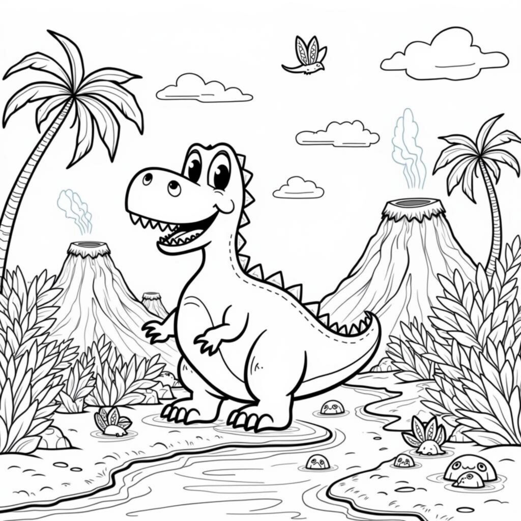 lustiger-t-rex-dino-abenteuer.jpgcopyright-free-kostenlos-ausmalbild-malvorlage-coloringpage