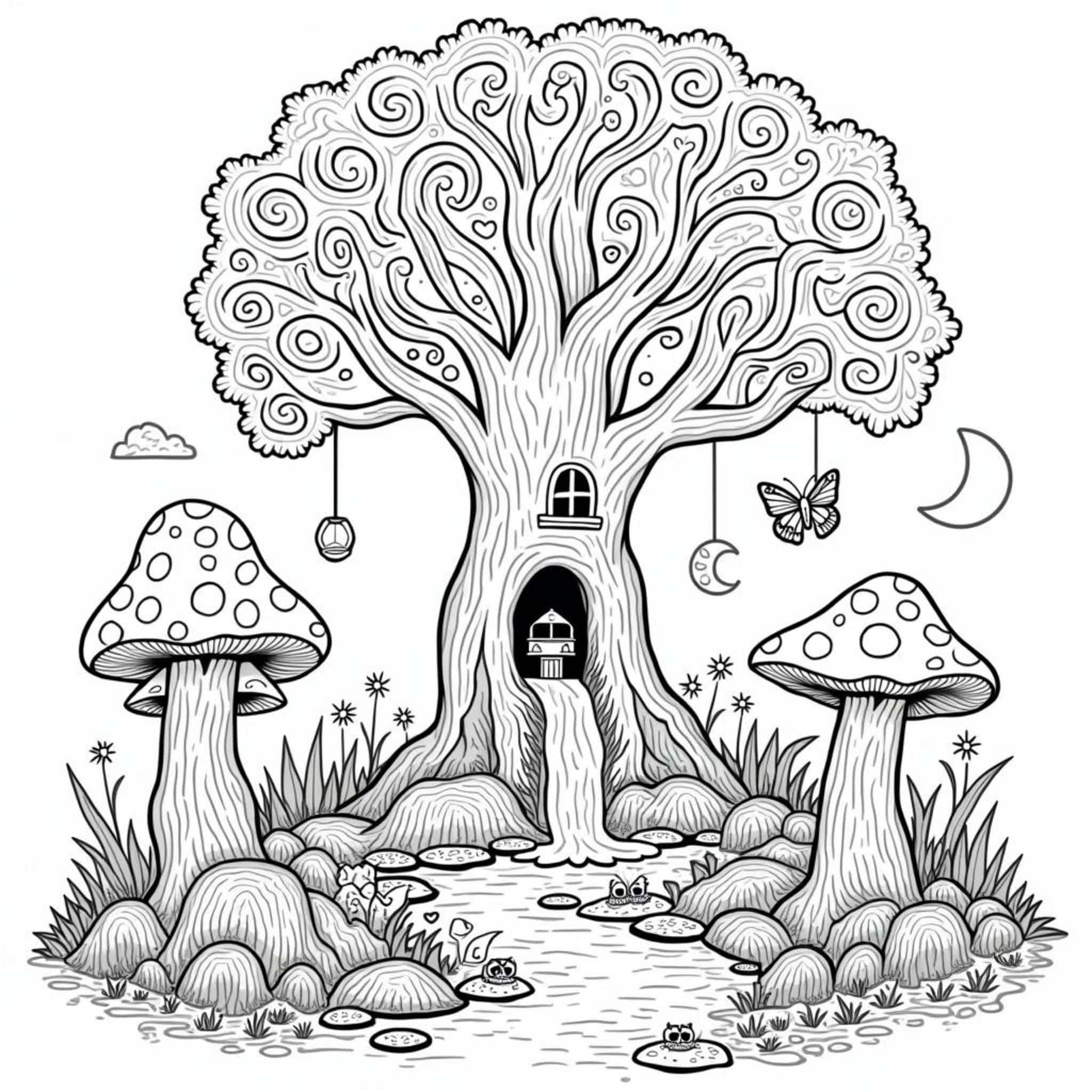 magischer-wald-traum.jpegcopyright-free-kostenlos-ausmalbild-malvorlage-coloringpage
