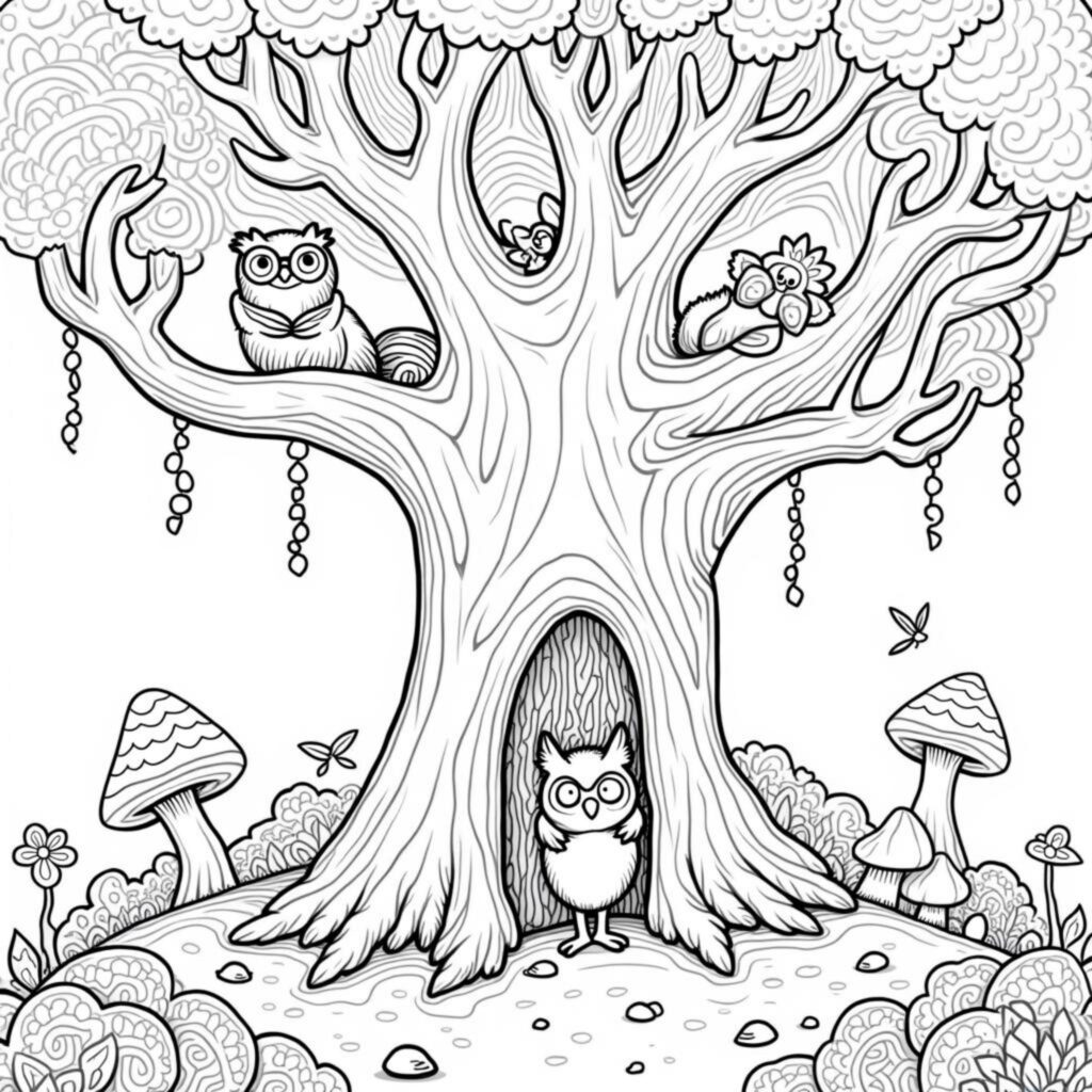 magischer-wald-urlaubszauber.jpgcopyright-free-kostenlos-ausmalbild-malvorlage-coloringpage