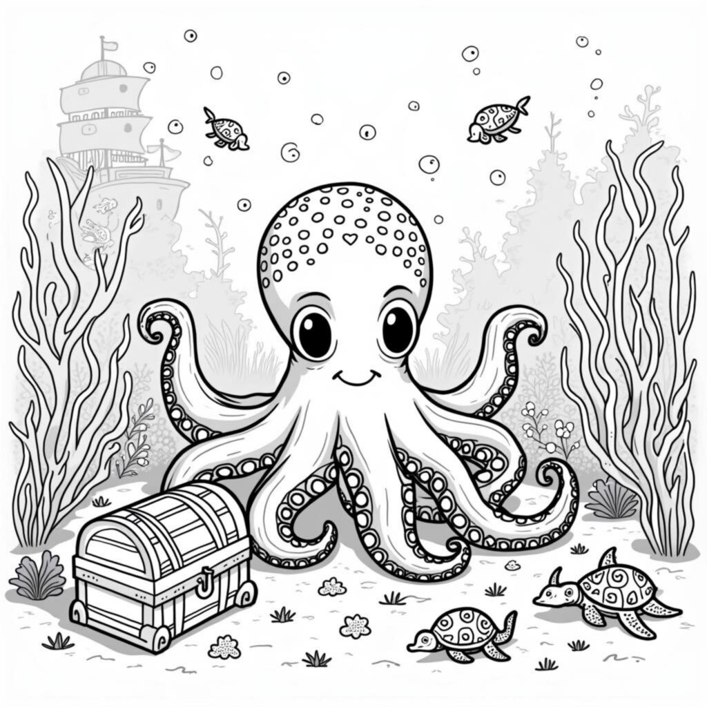 neugieriger-oktopus-schatzsuche.jpgcopyright-free-kostenlos-ausmalbild-malvorlage-coloringpage