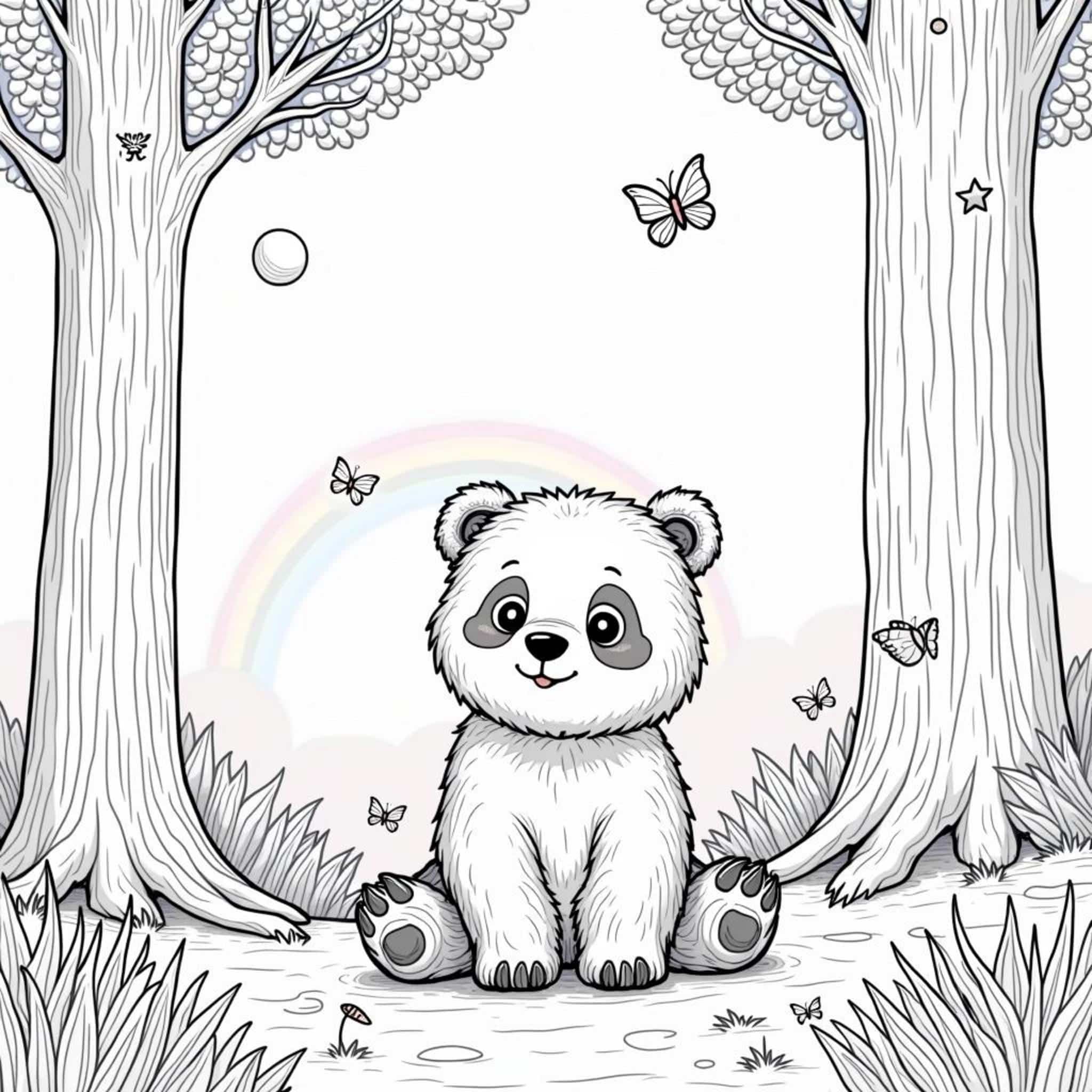 panda-birne-blick-in-den-waldcopyright-free-kostenlos-ausmalbild-malvorlage-coloringpage