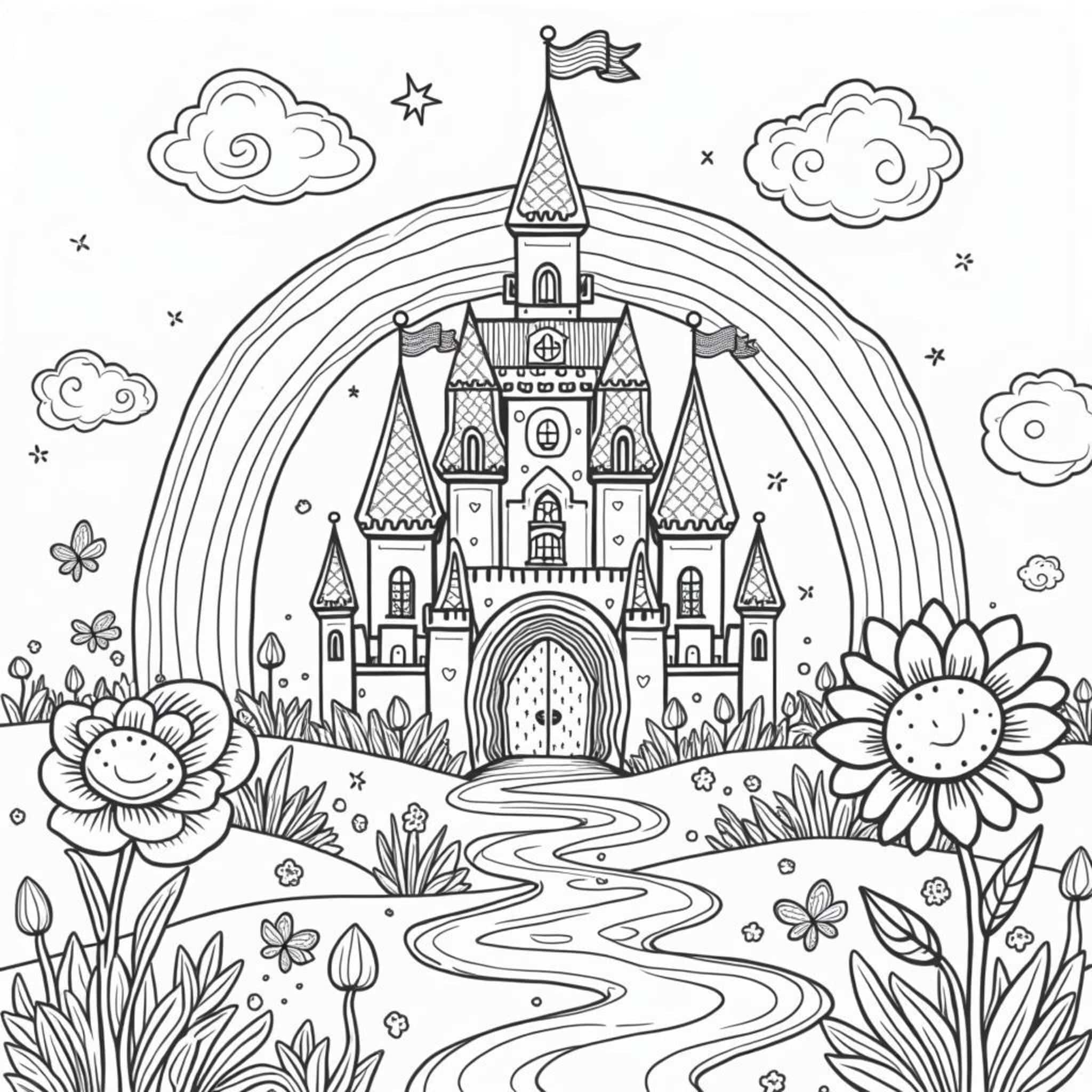 regenbogen-schloss-traumland.jpgcopyright-free-kostenlos-ausmalbild-malvorlage-coloringpage