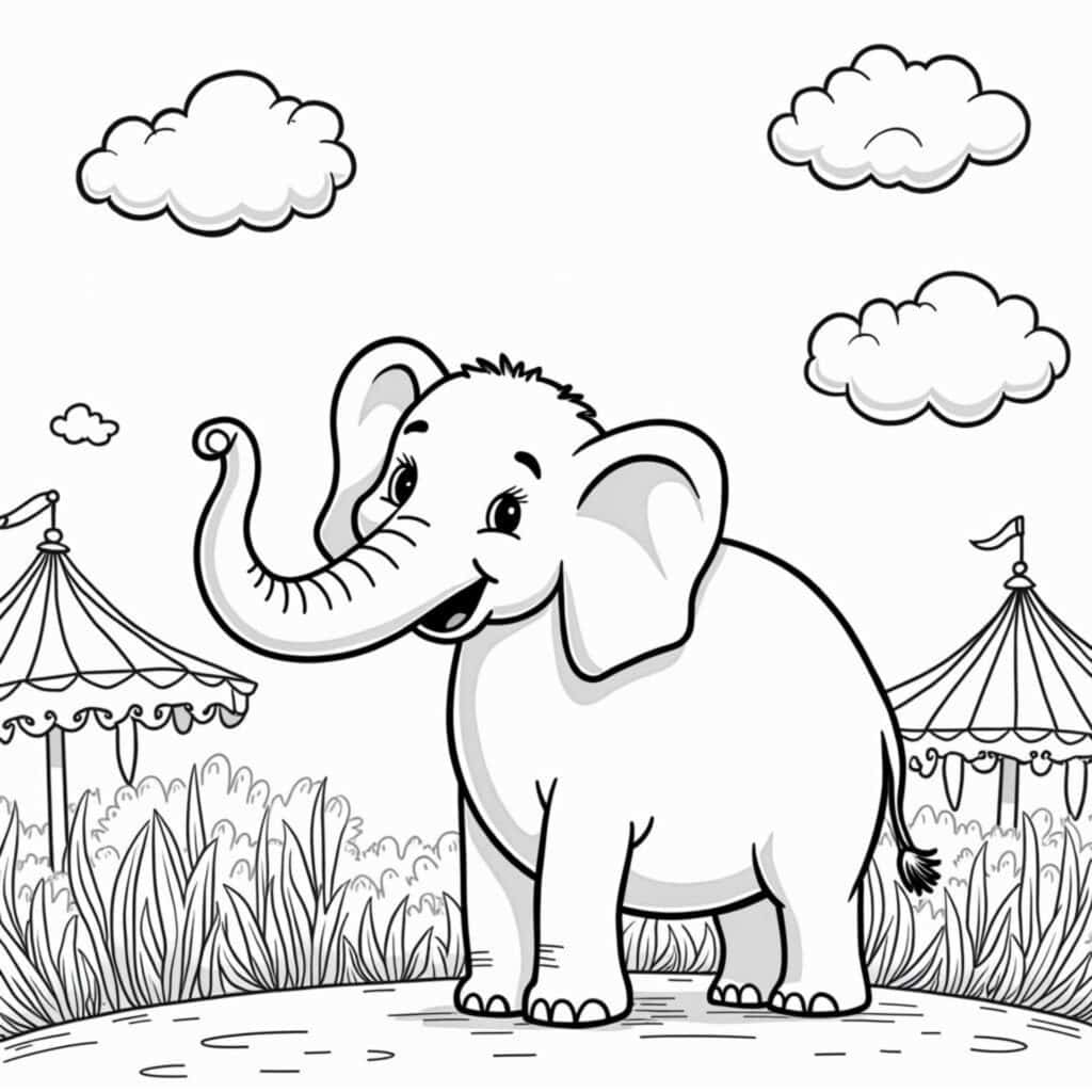 rosa-elefant-fantasie-dreamlandcopyright-free-kostenlos-ausmalbild-malvorlage-coloringpage