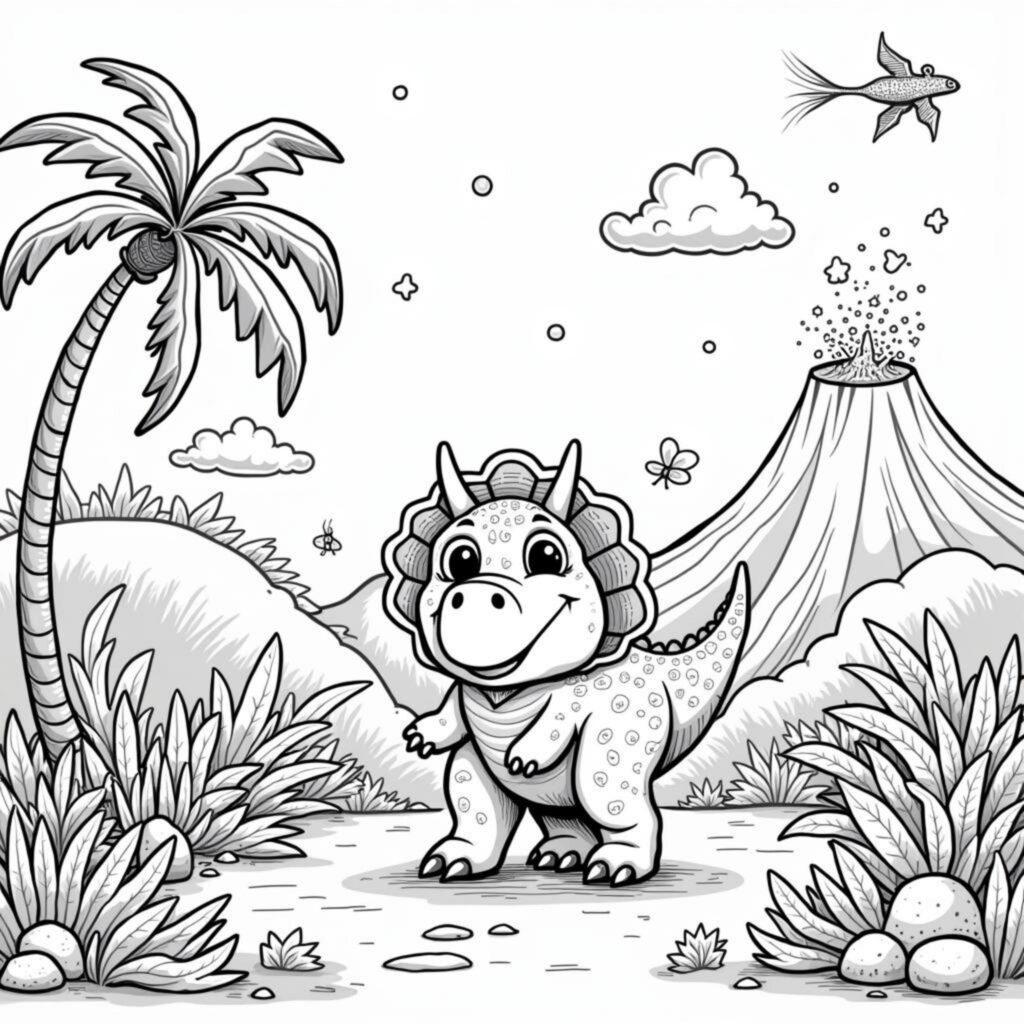 spielende-triceratops-dino-abenteuer.jpgcopyright-free-kostenlos-ausmalbild-malvorlage-coloringpage