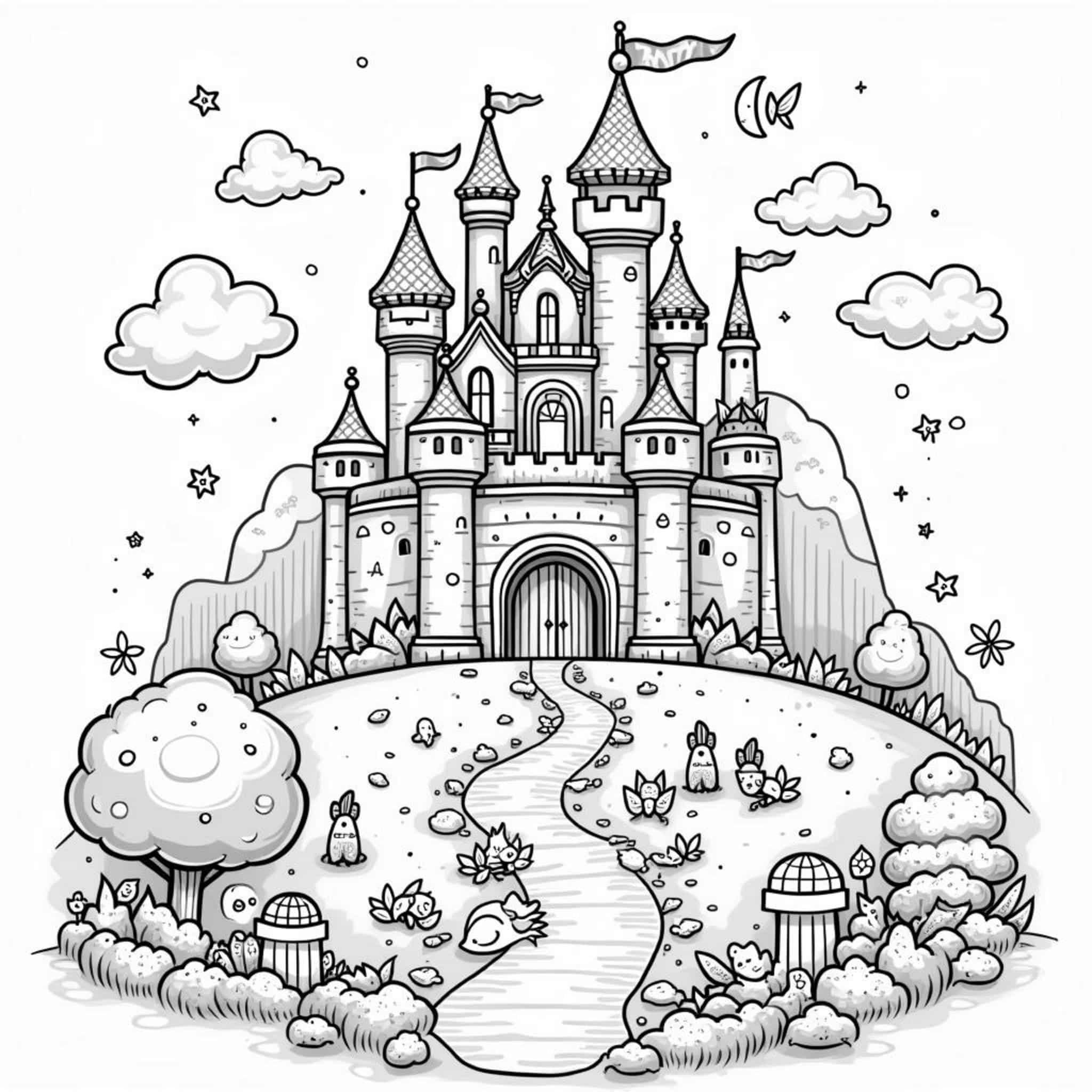 traumhaftes-schloss-fantasiewelt.jpgcopyright-free-kostenlos-ausmalbild-malvorlage-coloringpage
