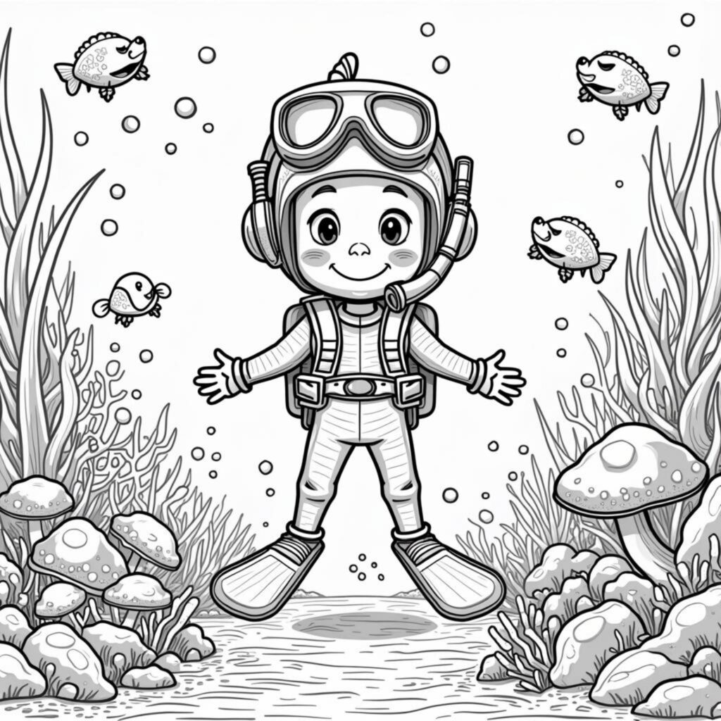 unterwasser-abenteuer-fryhlicher-taucher.jpgcopyright-free-kostenlos-ausmalbild-malvorlage-coloringpage