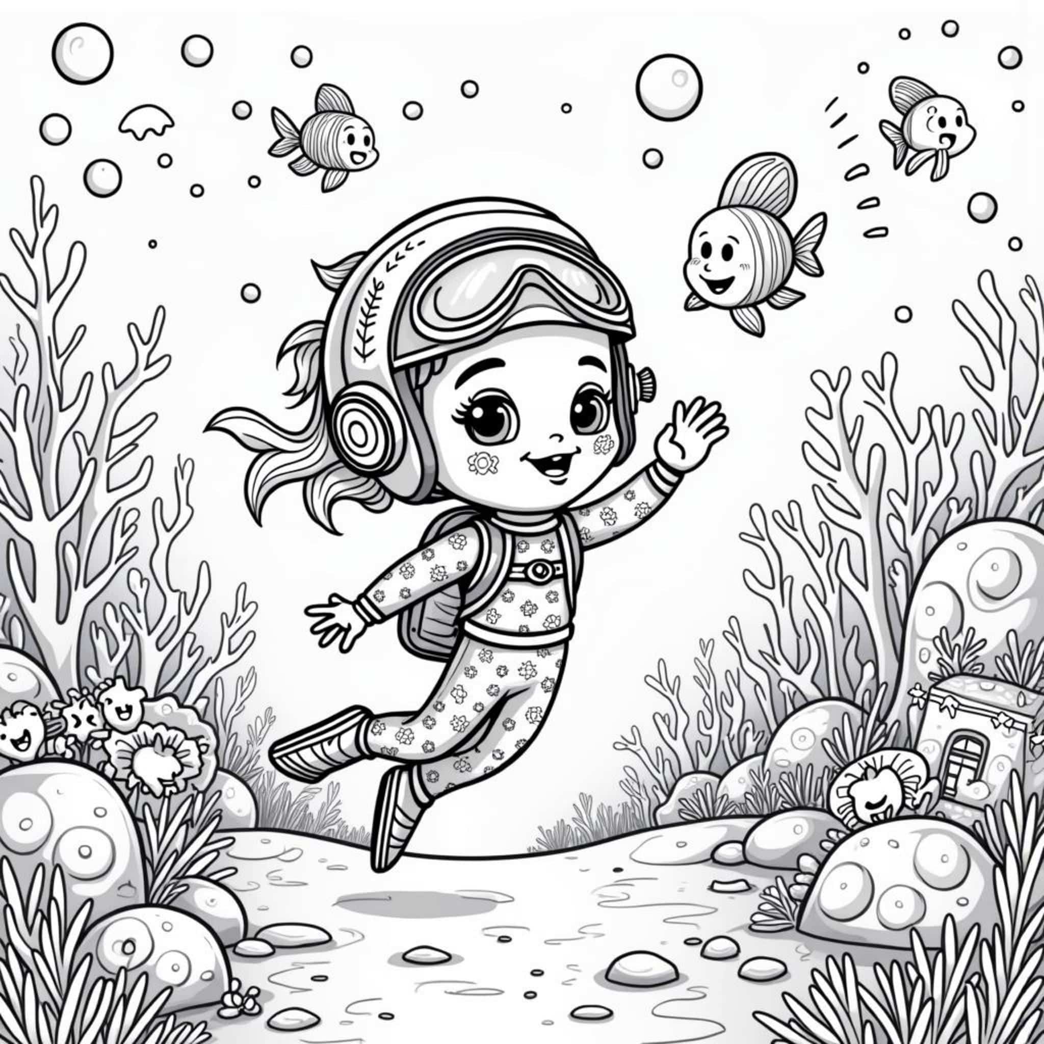 unterwasser-abenteuer-taucher-kind.jpgcopyright-free-kostenlos-ausmalbild-malvorlage-coloringpage