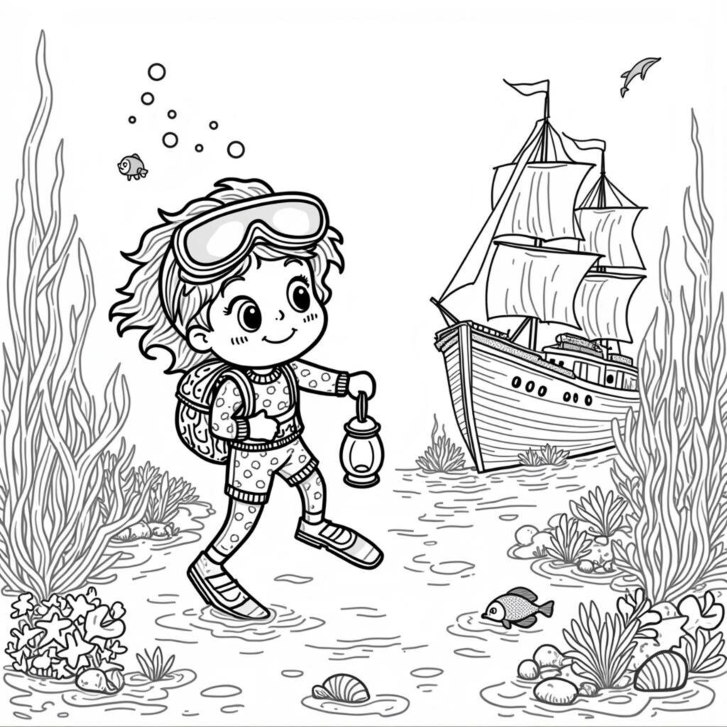 unterwasser-abenteuer-taucher.jpgcopyright-free-kostenlos-ausmalbild-malvorlage-coloringpage