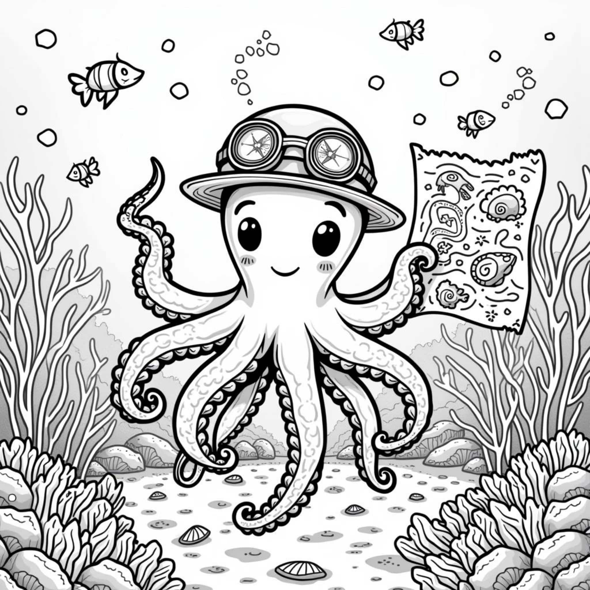 unterwasser-entdecker-tintenfisch.jpgcopyright-free-kostenlos-ausmalbild-malvorlage-coloringpage