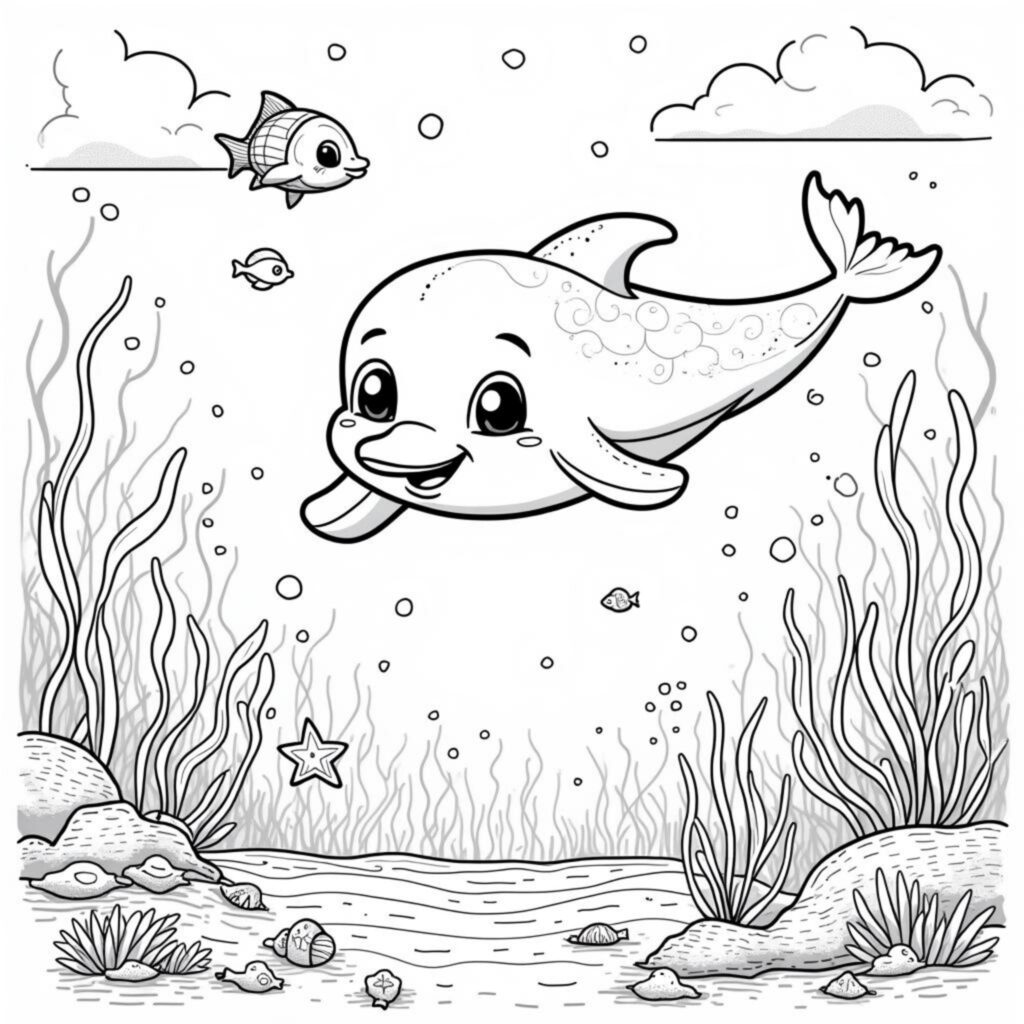 verspielter-delfin-unterwasserwelt.jpgcopyright-free-kostenlos-ausmalbild-malvorlage-coloringpage