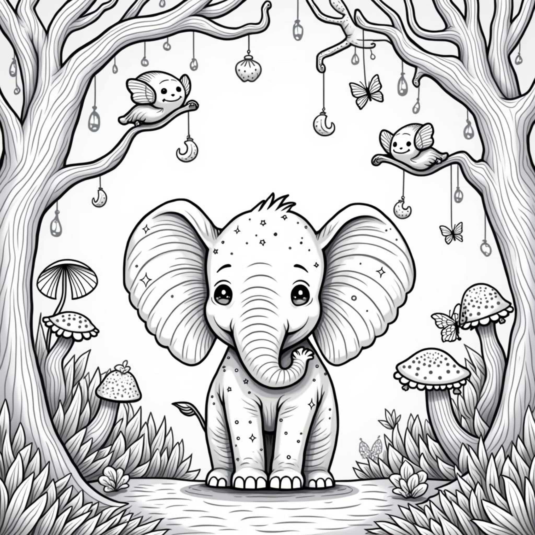 verspielter-elefant-im-dream-jungle.jpgcopyright-free-kostenlos-ausmalbild-malvorlage-coloringpage