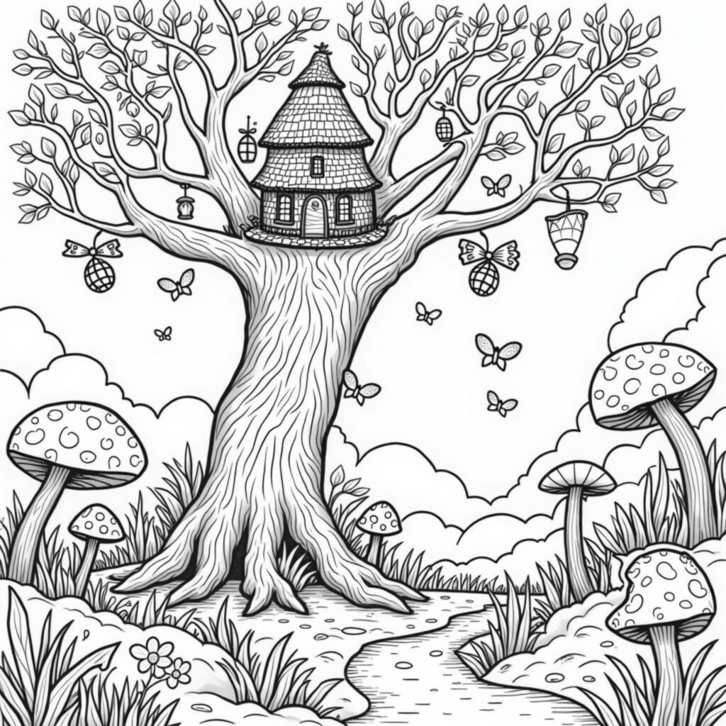 zauberhafter-baum-im-wald.jpgcopyright-free-kostenlos-ausmalbild-malvorlage-coloringpage