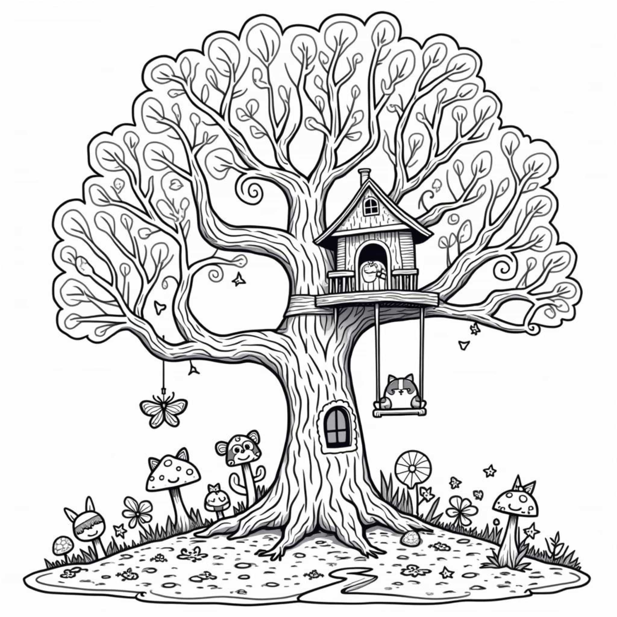 zauberhafter-baum-mit-baumhaus.jpgcopyright-free-kostenlos-ausmalbild-malvorlage-coloringpage