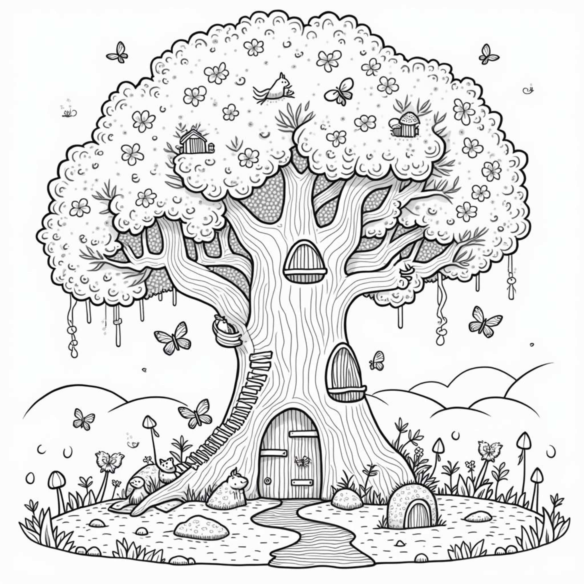 zauberhafter-baum-mit-haeusern.jpgcopyright-free-kostenlos-ausmalbild-malvorlage-coloringpage