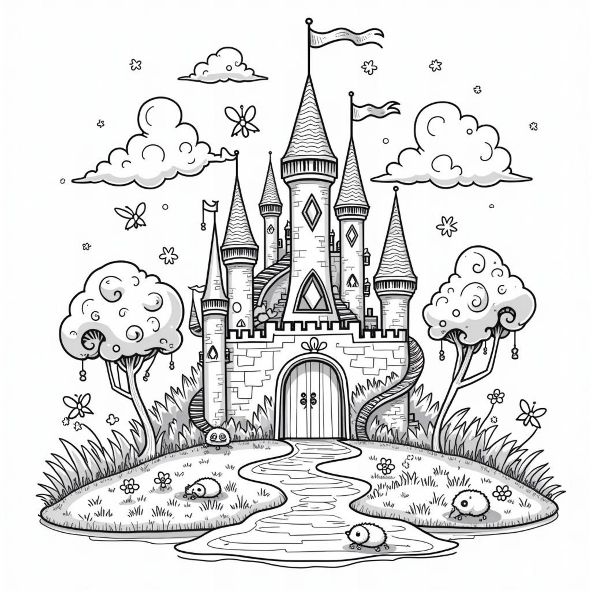 zauberhaftes-magischeschloss.decopyright-free-kostenlos-ausmalbild-malvorlage-coloringpage
