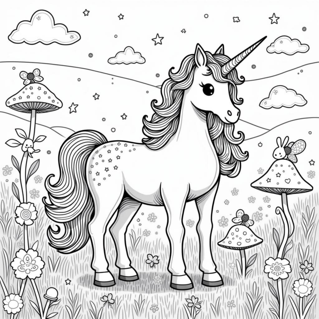 einhorn-magie-blumenwiese.jpgcopyright-free-kostenlos-ausmalbild-malvorlage-coloringpage