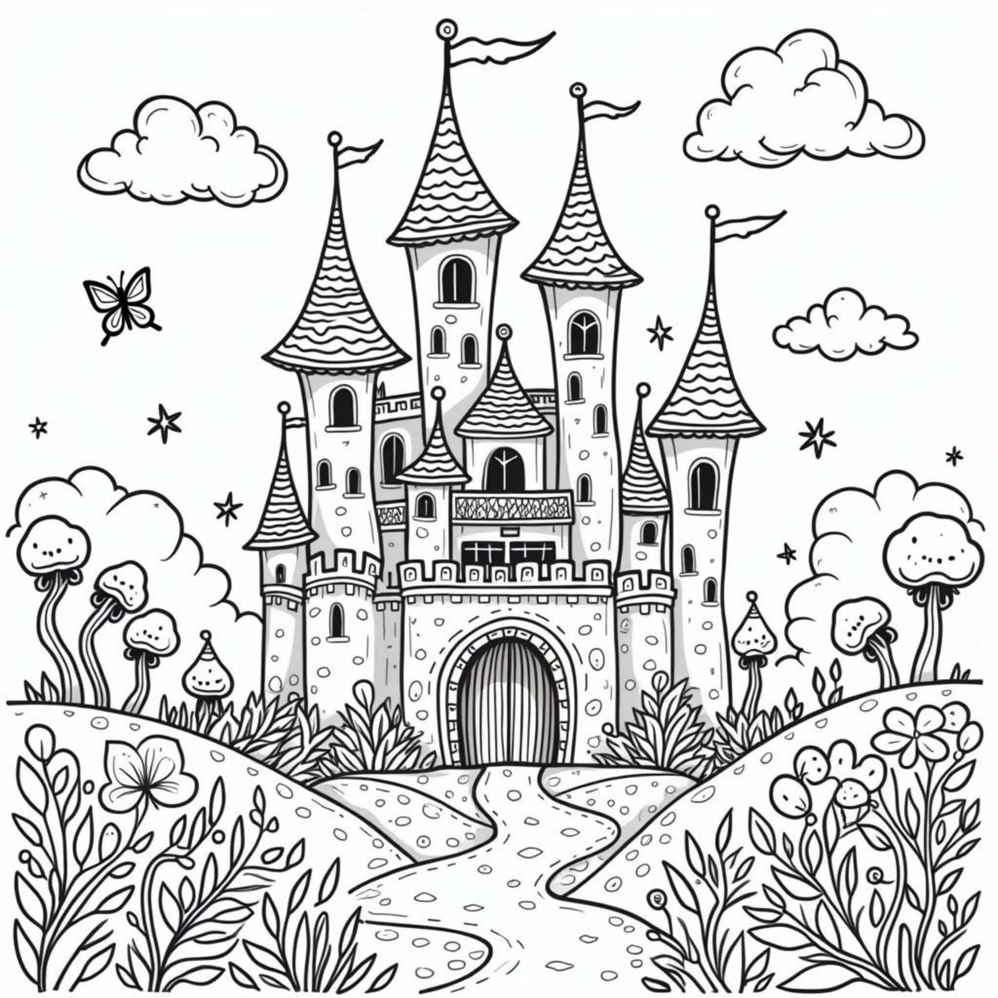 zauberhaftes-myrchenschloss.jpgcopyright-free-kostenlos-ausmalbild-malvorlage-coloringpage